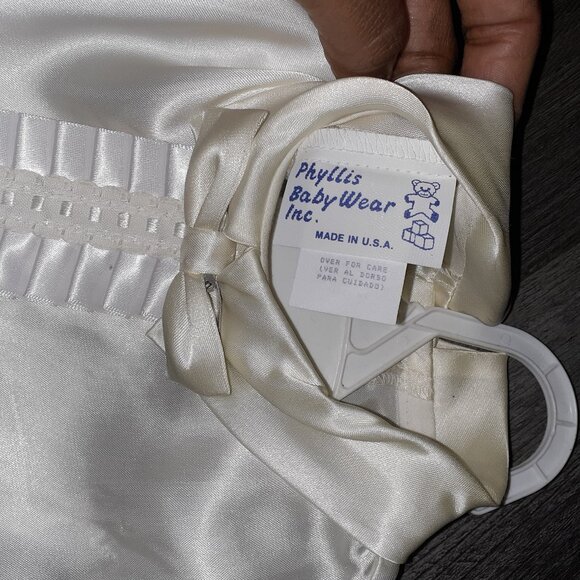 TODDLER'S SATIN IVORY CHRISTENING OUTFIT - 4T - Picture 11 of 16